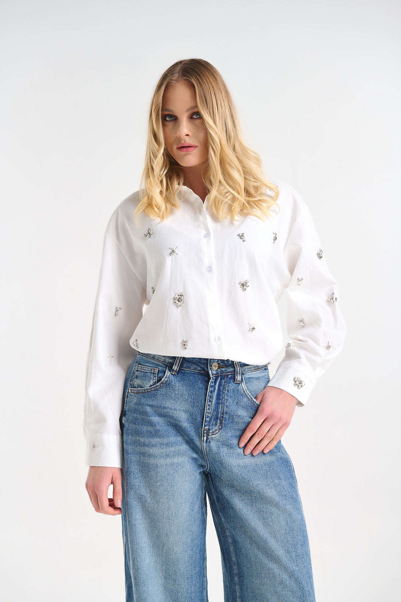 Πουκάμισο Με Στρας Χάντρες