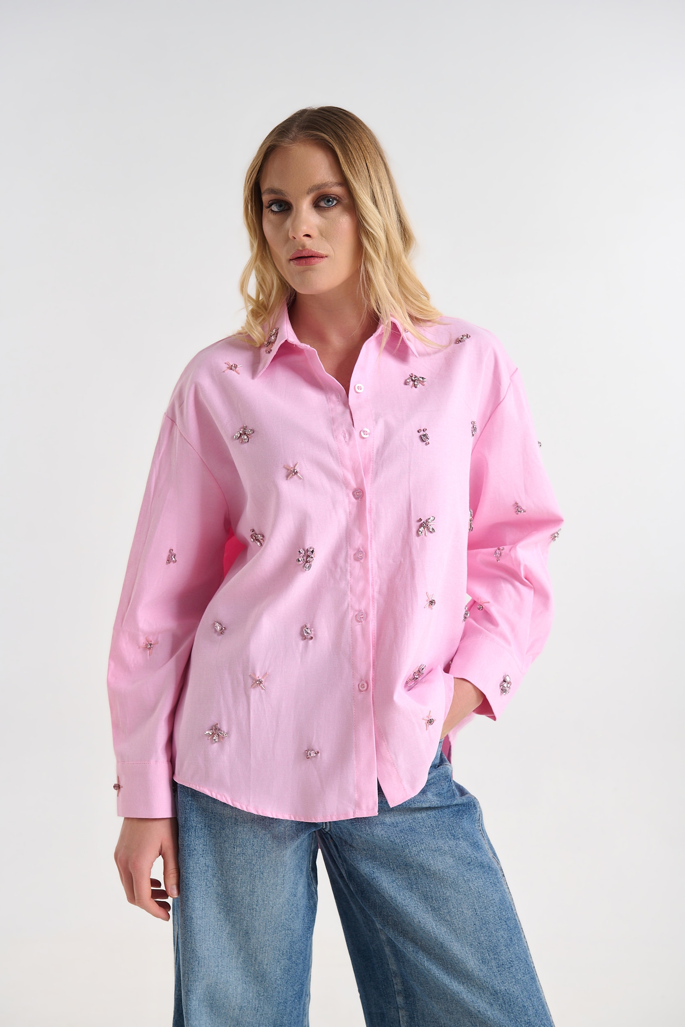 Πουκάμισο Με Στρας Χάντρες