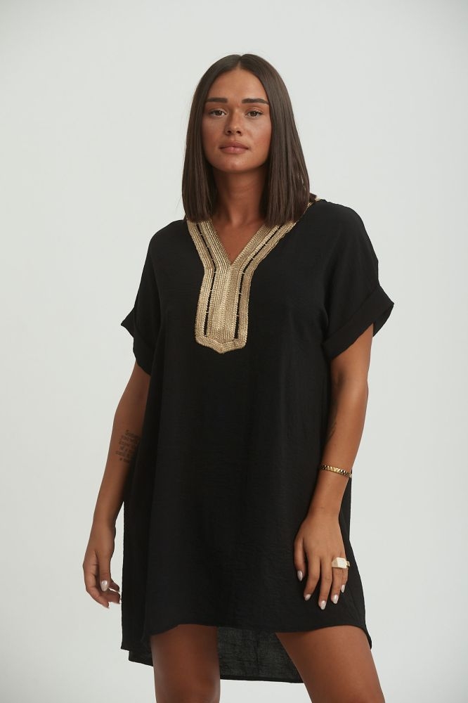 Μπλούζα Με Χρυσά Κεντήματα