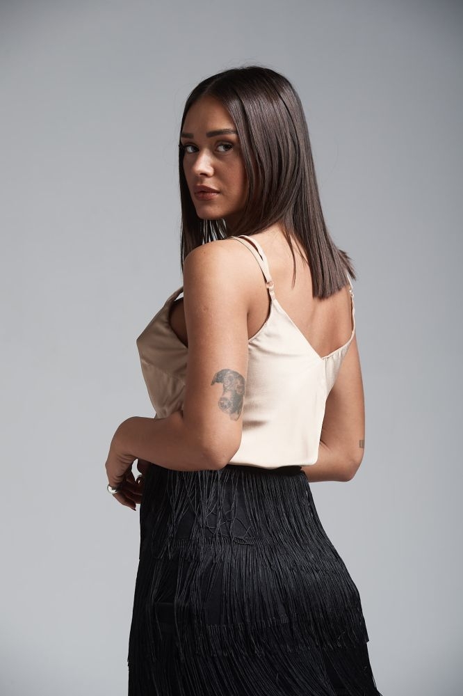 Φανελάκι Με Κουμπάκια Σατέν