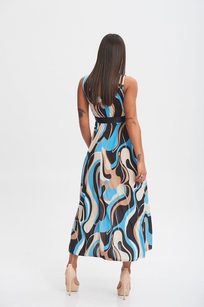 Φόρεμα Με Πολύχρωμες Γραμμές