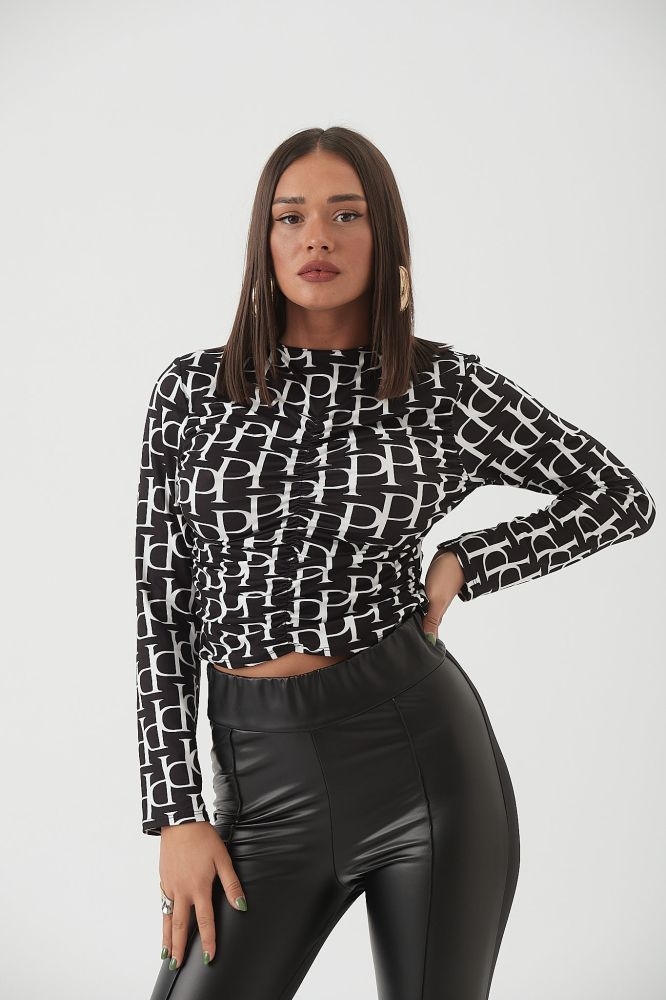 Τόπ Με Σούρα & Letter Print P