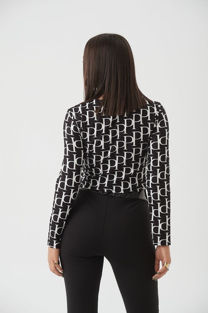 Τόπ Με Σούρα & Letter Print P