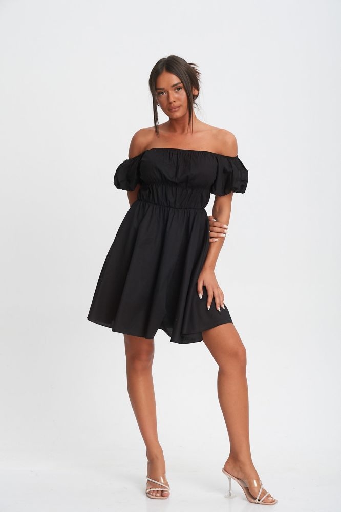 Φόρεμα Κοντό Με Γαζιά