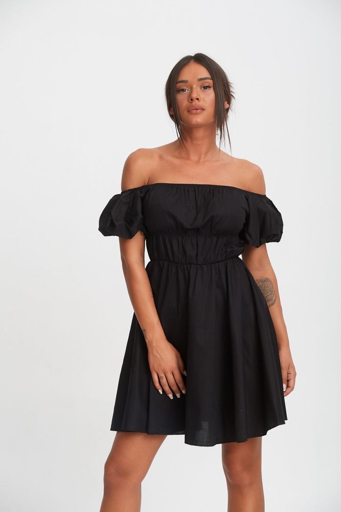 Φόρεμα Κοντό Με Γαζιά