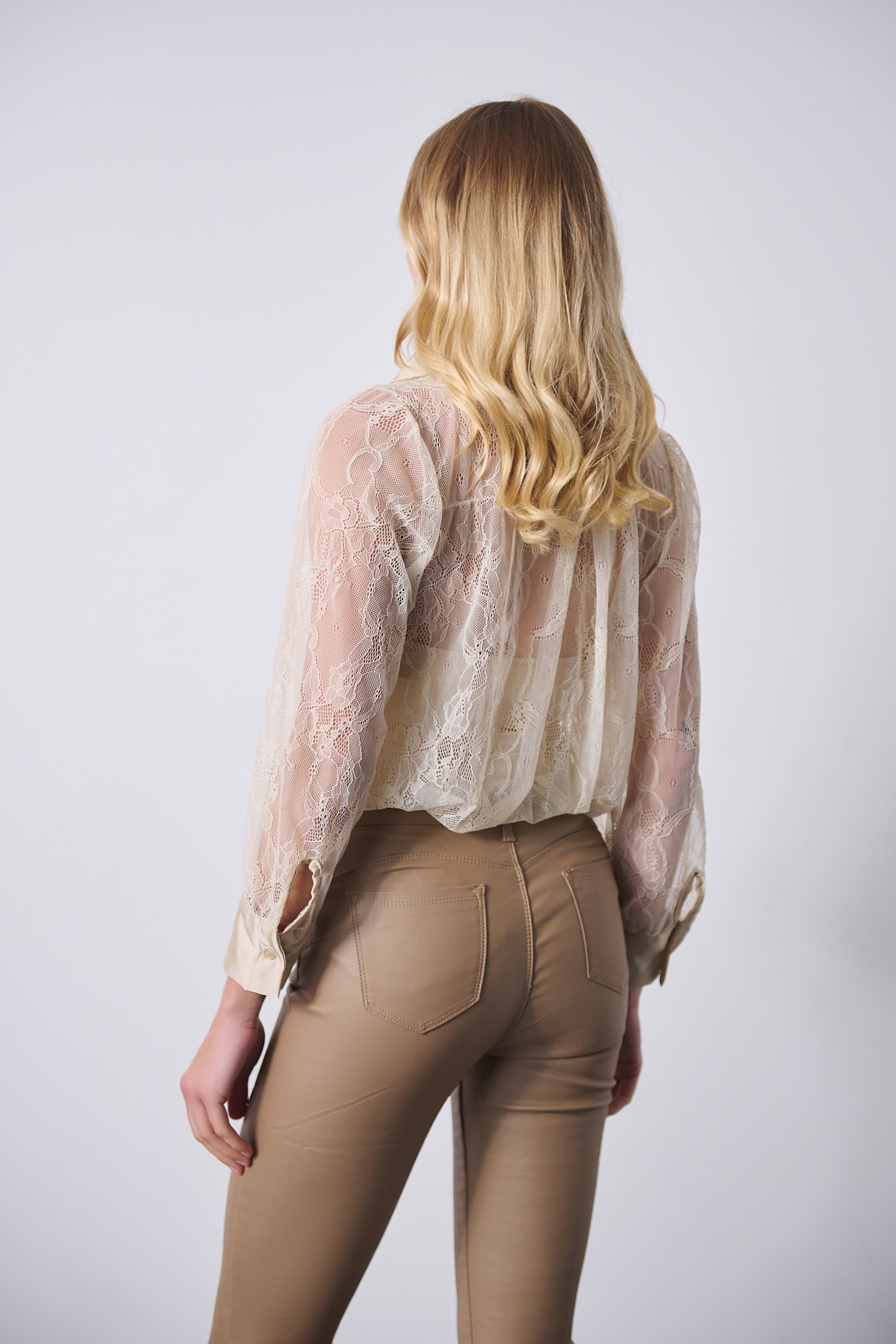 Πουκάμισο Δαντέλα Δετό Σατέν