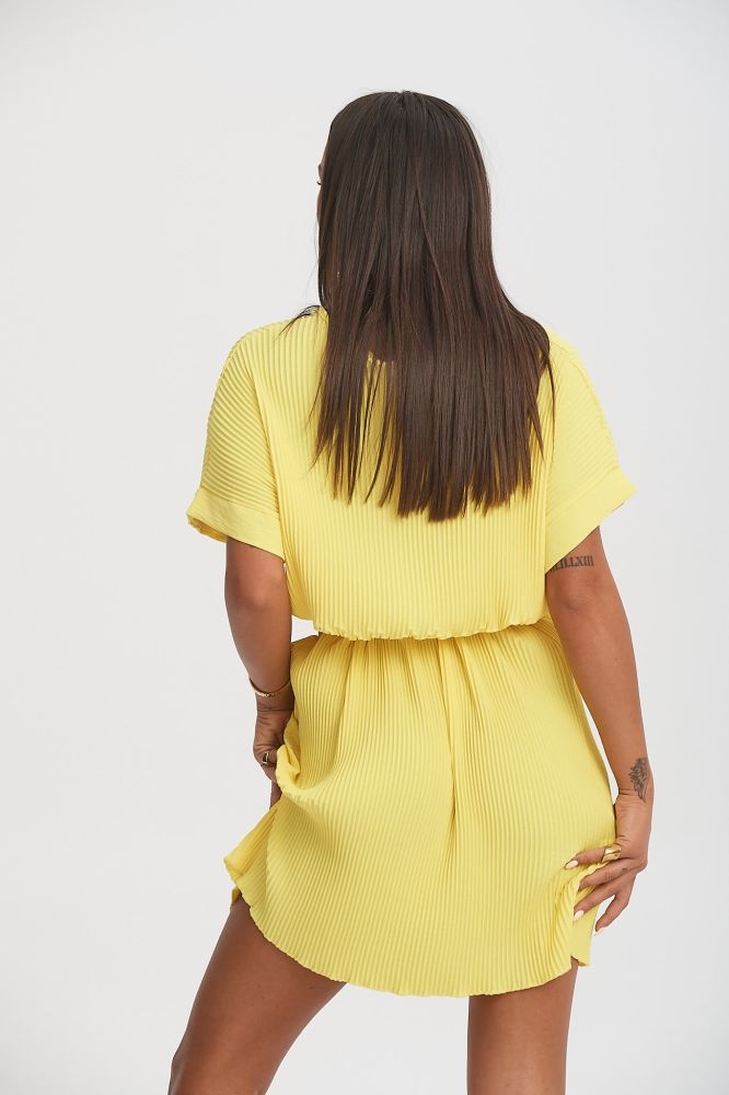 Φόρεμα Γκοφρέ Με Ζωνάκι Έξτρα