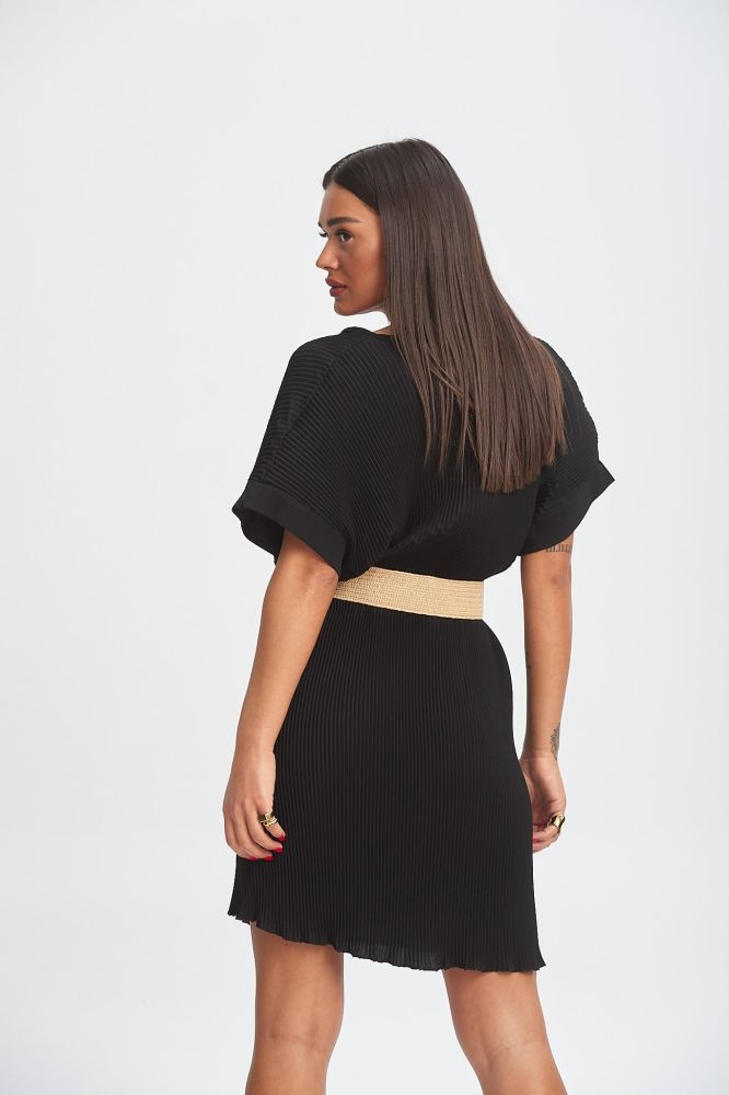 Φόρεμα Γκοφρέ Με Ζωνάκι Έξτρα