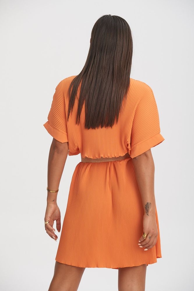 Φόρεμα Γκοφρέ Με Ζωνάκι Έξτρα