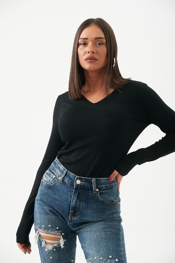 V Neck Basic Blouse