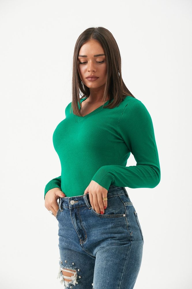 V Neck Basic Blouse
