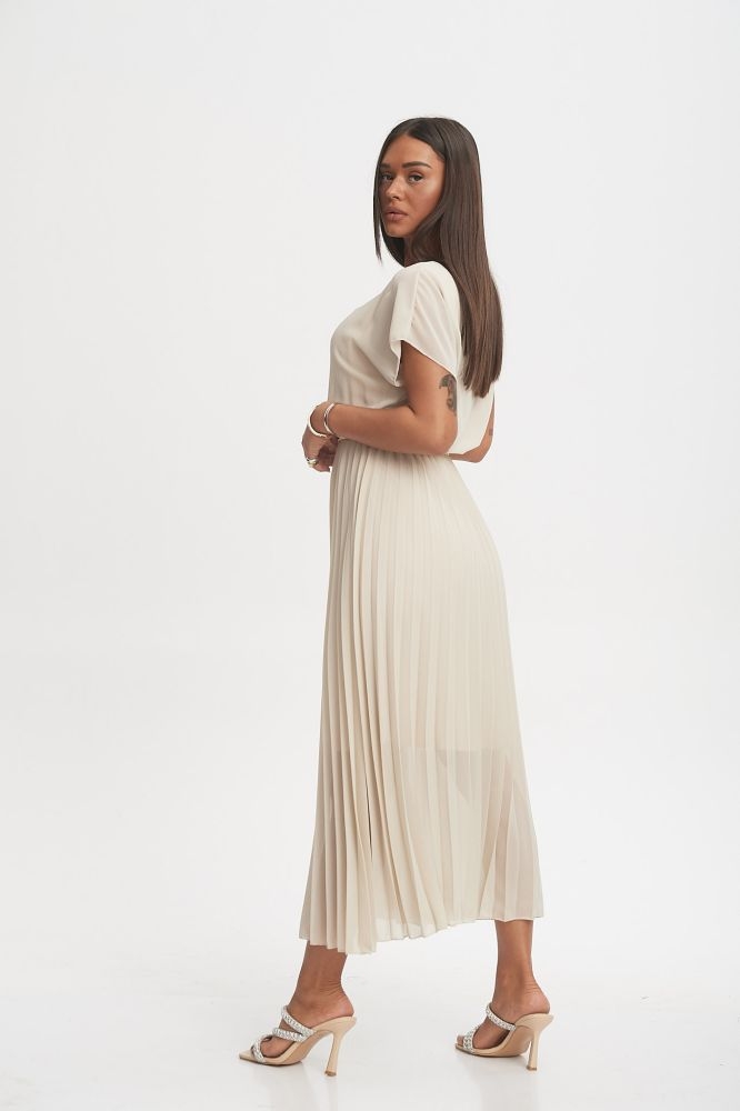 Φόρεμα Με Μπάσκα & Πλισέ Κάτω