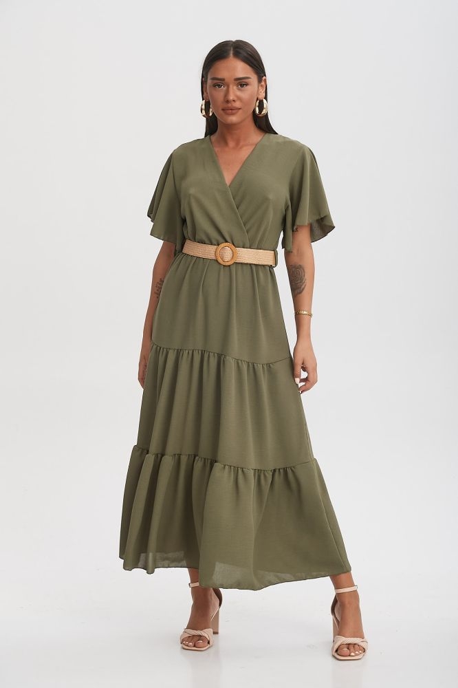Φόρεμα Μάξι Με Ζώνη Κρουαζέ