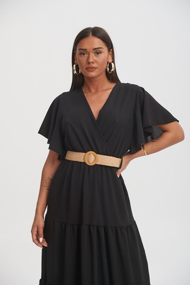 Φόρεμα Μάξι Με Ζώνη Κρουαζέ