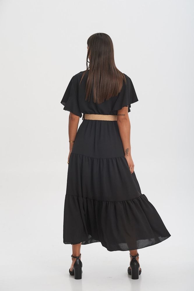 Φόρεμα Μάξι Με Ζώνη Κρουαζέ