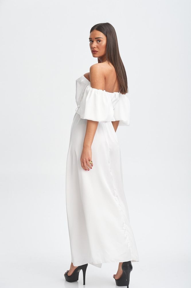 Φόρεμα Σατέν Με Εξτρα Μανίκια