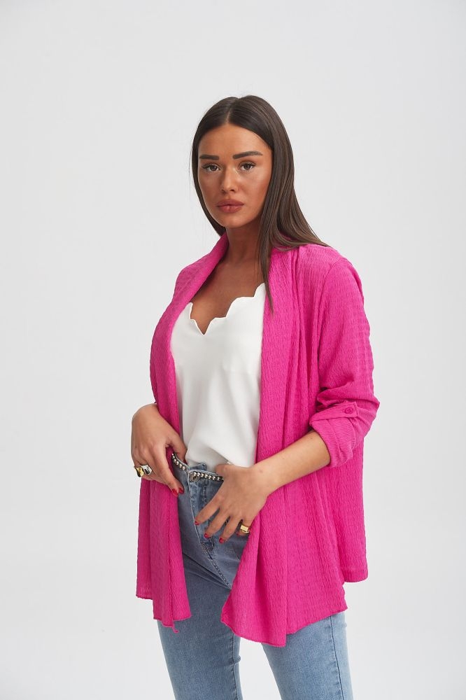 Γκοφρέ Ζακέτα με Κουμπί Στο Μανίκι