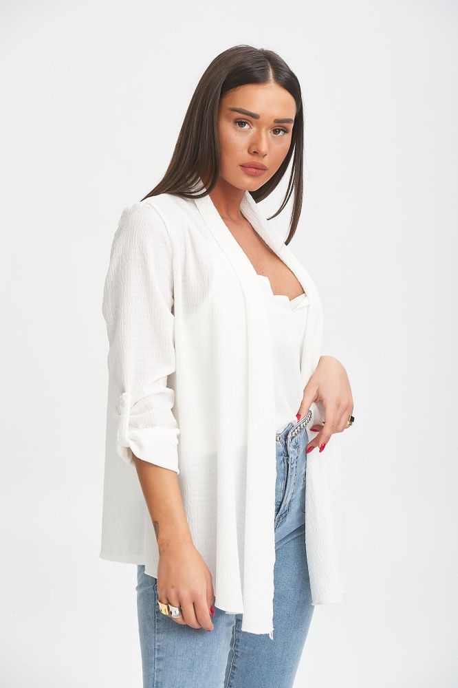 Γκοφρέ Ζακέτα με Κουμπί Στο Μανίκι