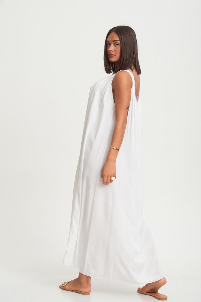 Φόρεμα Maxi Με Σχέδια Στο Λαιμό