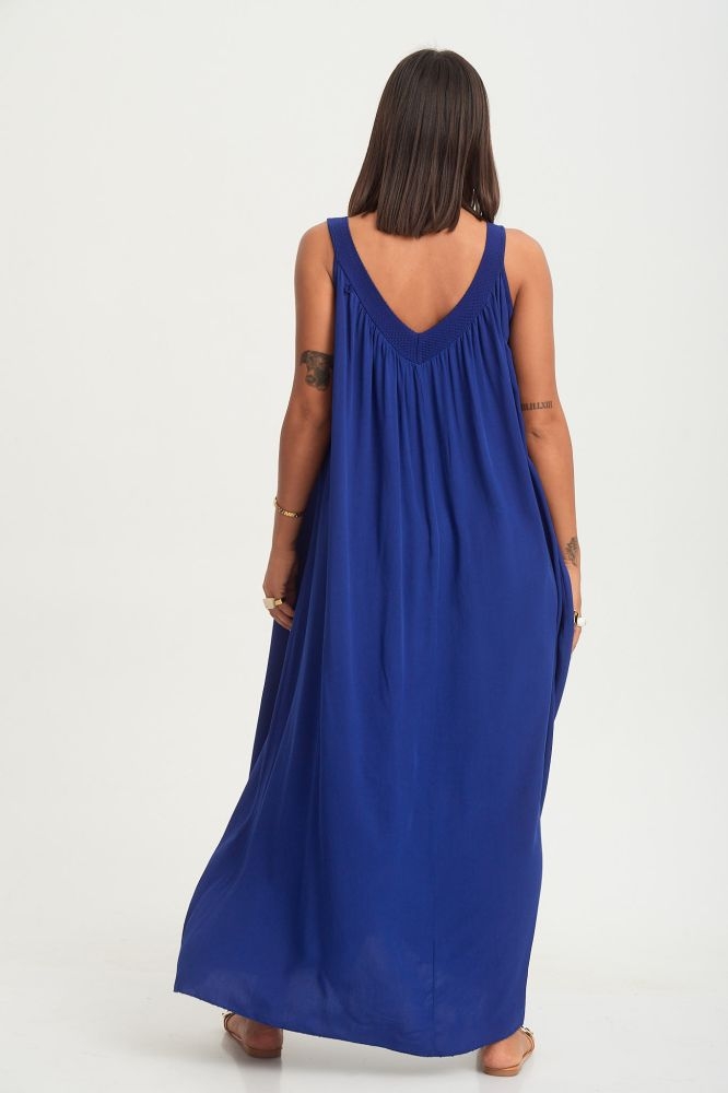 Φόρεμα Maxi Με Σχέδια Στο Λαιμό