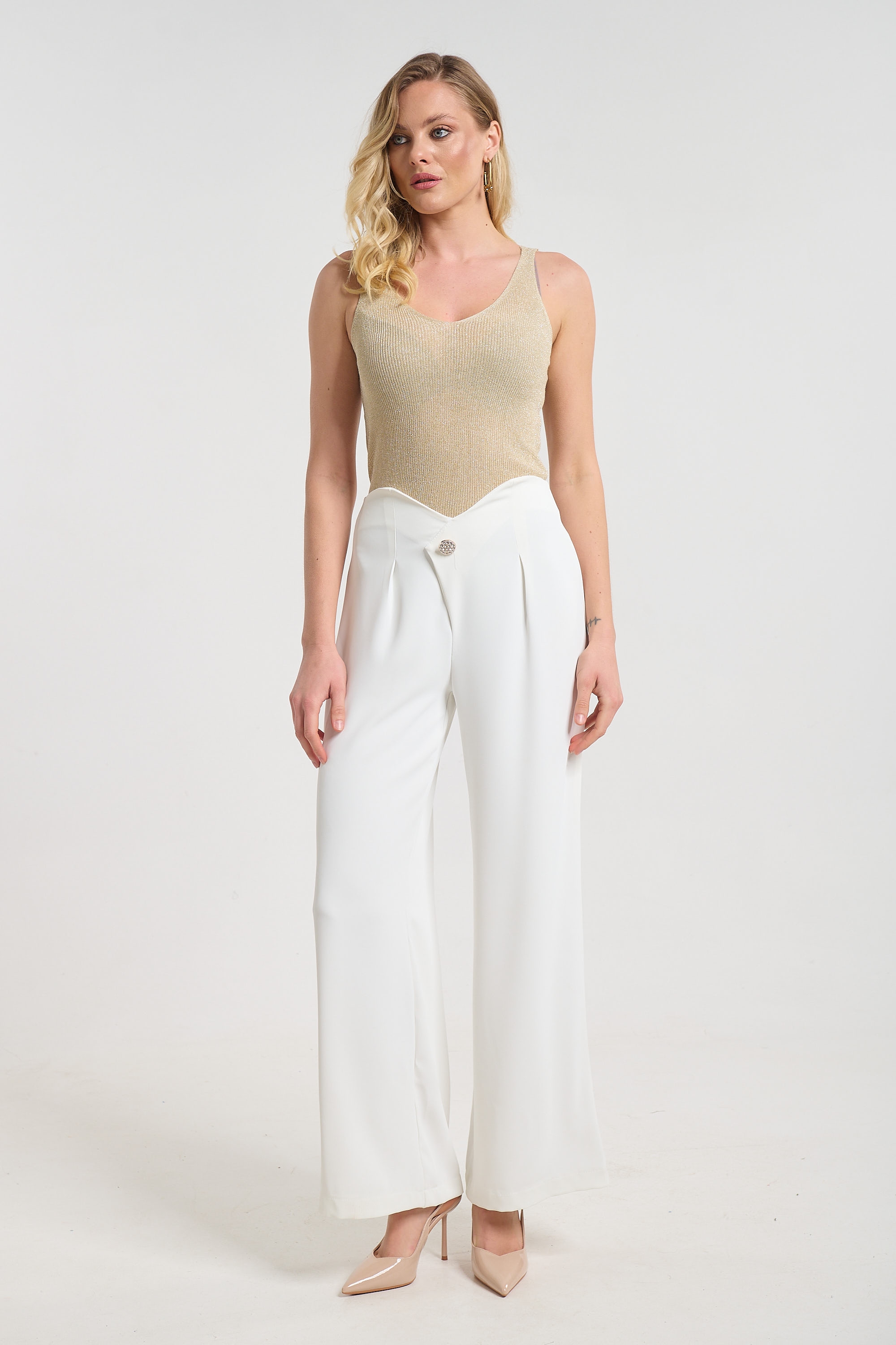 Sparkly Lurex Sleeveless Top