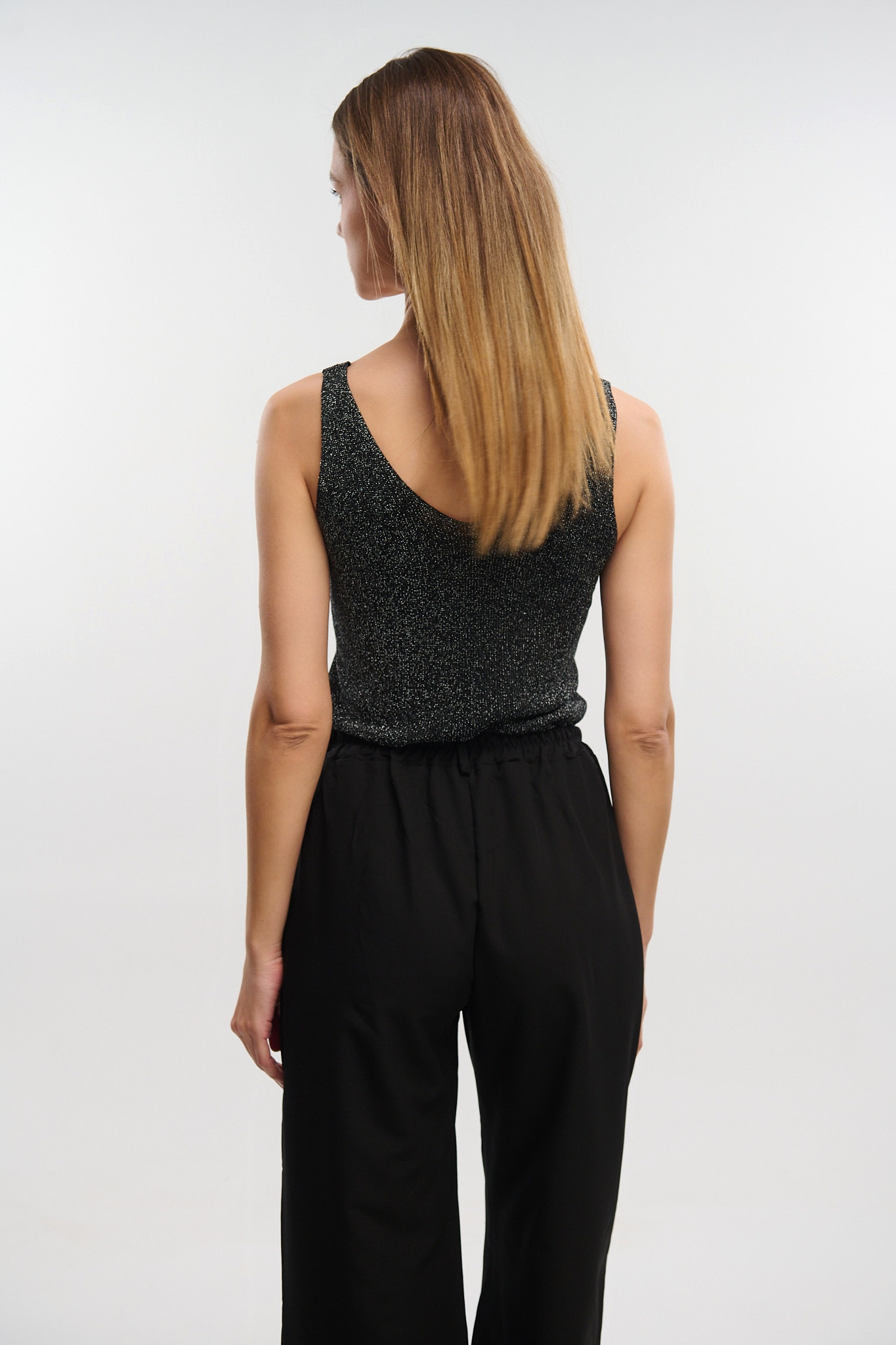 Sparkly Lurex Sleeveless Top