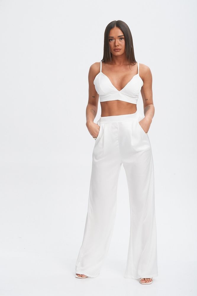 Σετ Τόπ Σατέν & Παντελόνα