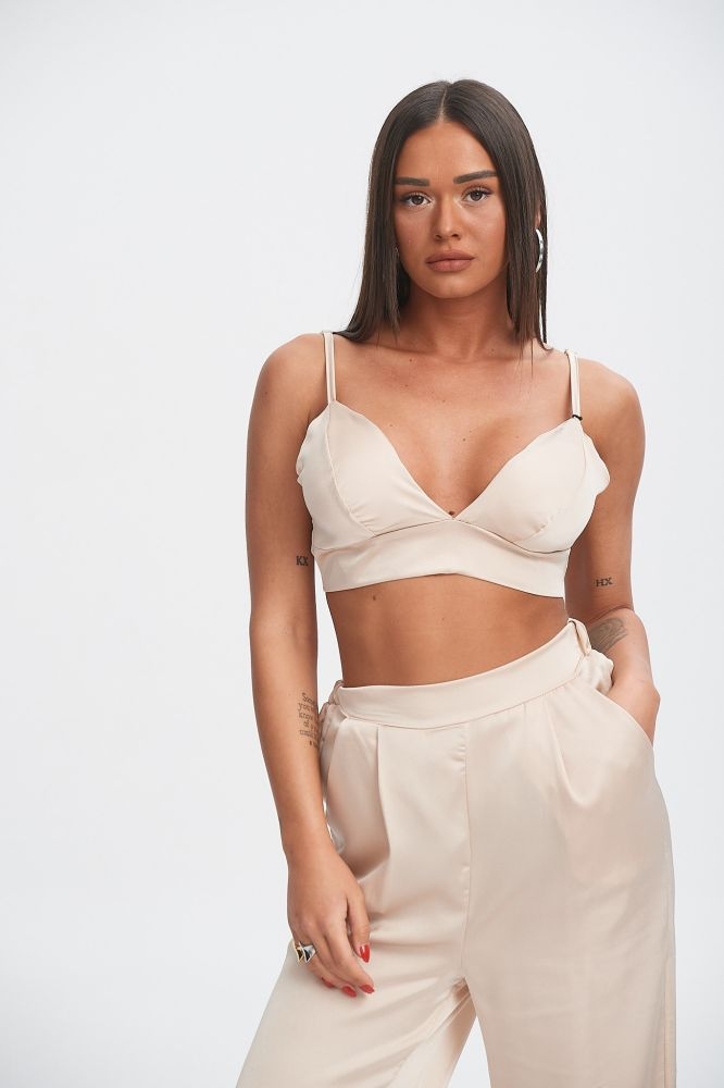 Σετ Τόπ Σατέν & Παντελόνα