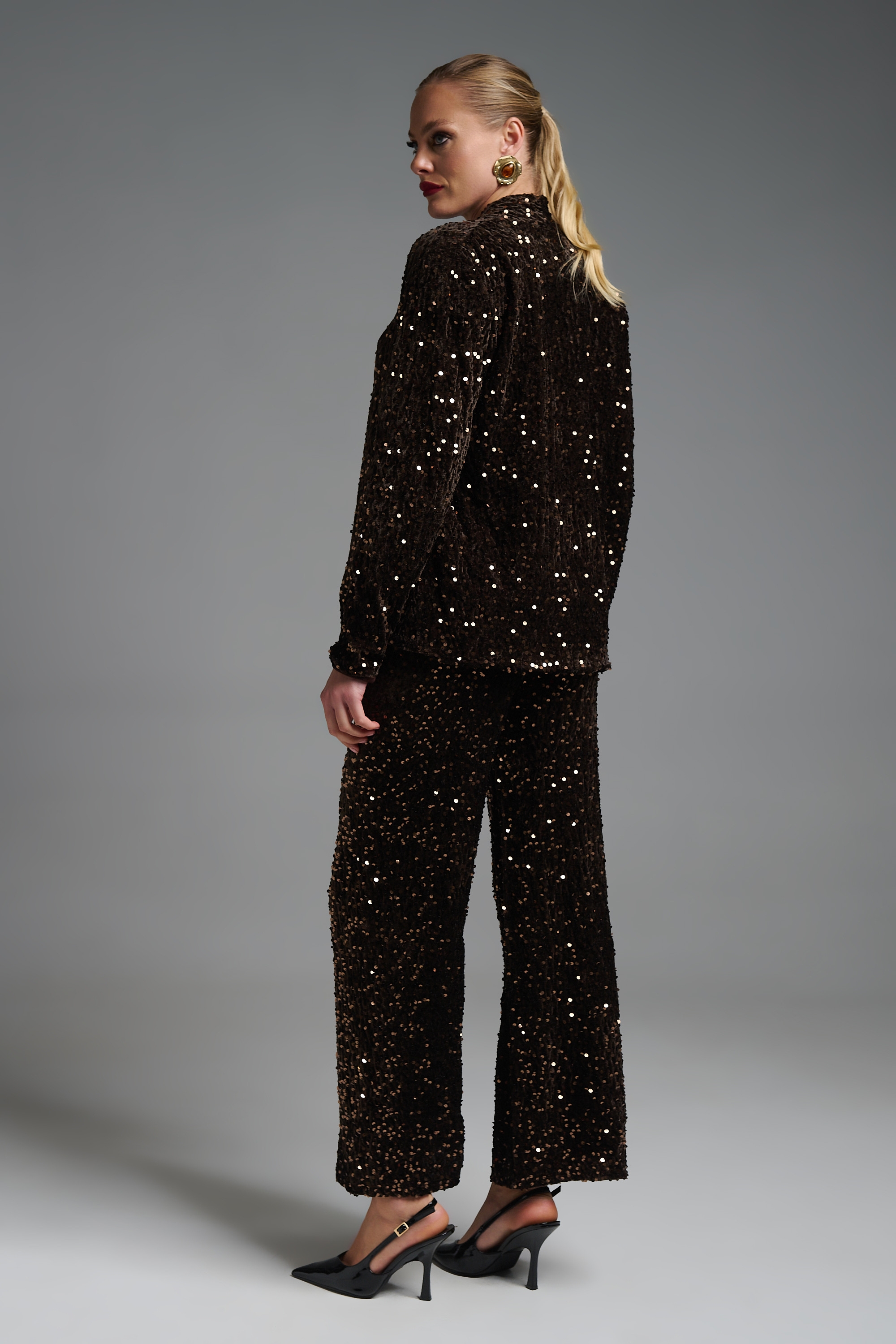 Σετ Σακάκι Παντελόνι Βελούδο Με Πούλιες