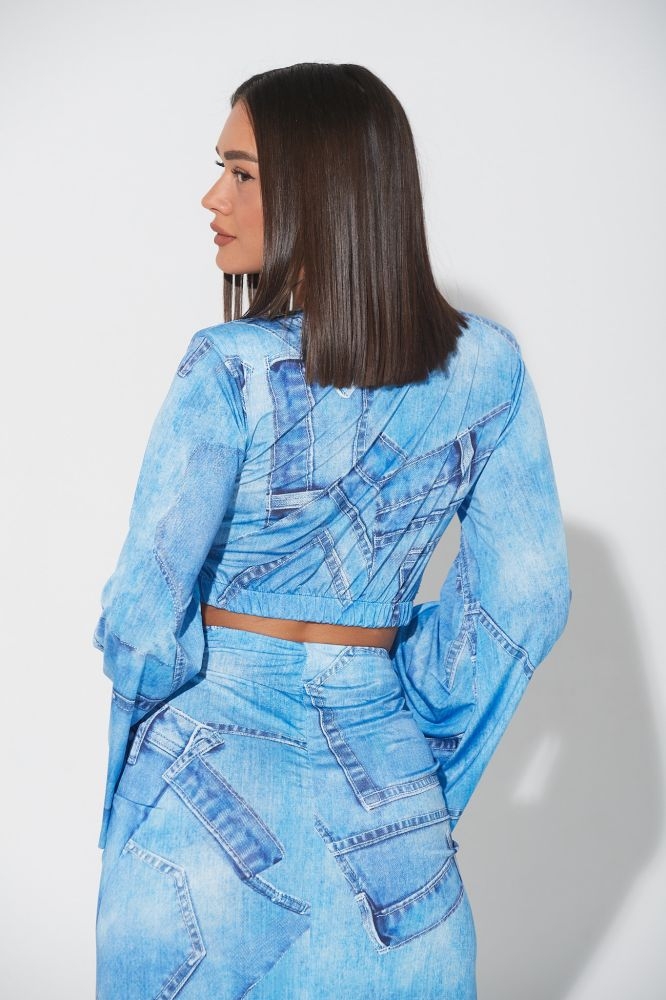 Τοπ Με Τυπωμένο Τζιν