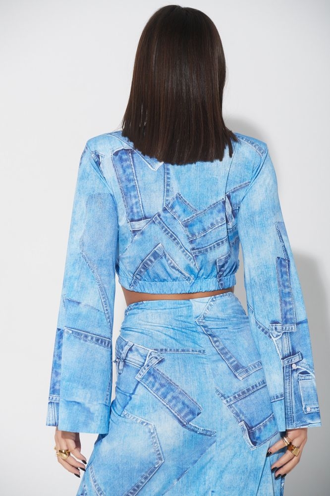 Τοπ Με Τυπωμένο Τζιν