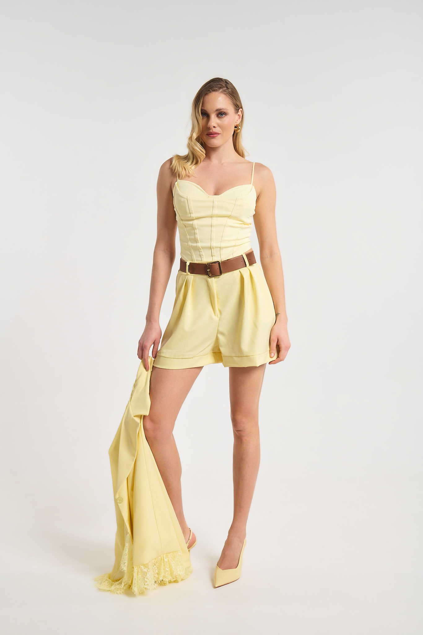 High-Waisted Tailored Shorts