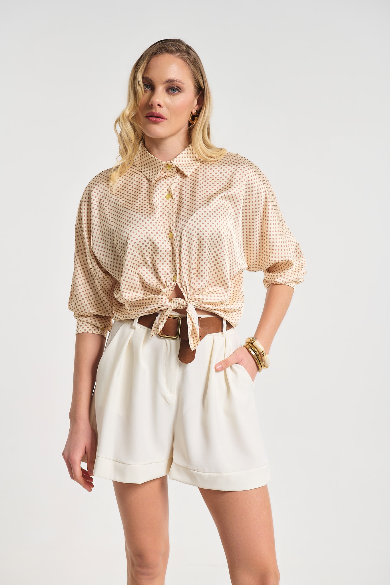 High-Waisted Tailored Shorts