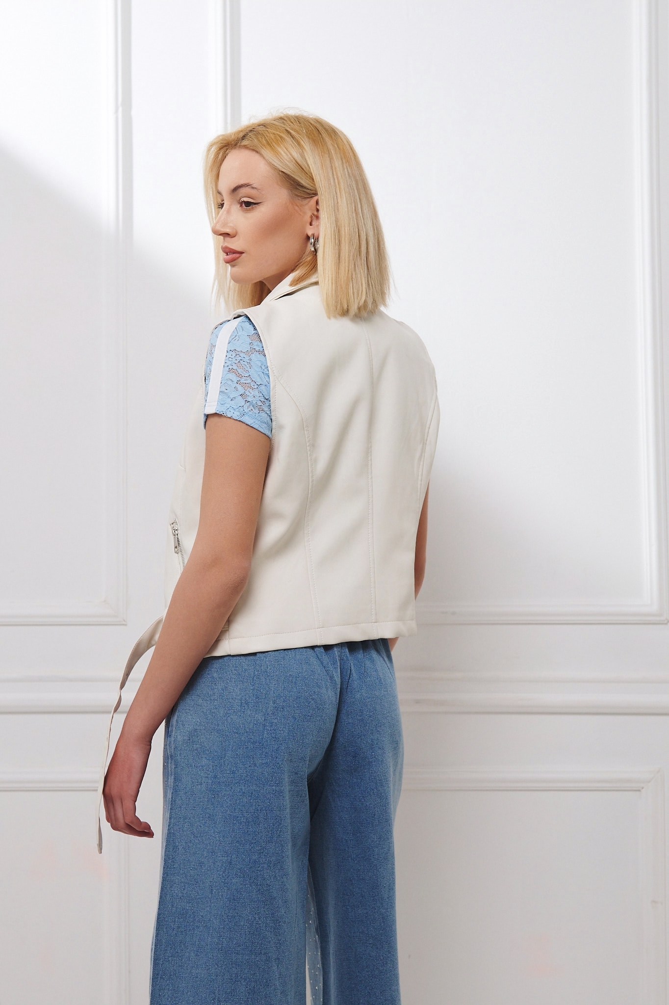 Γιλέκο Δερματίνη Με Φερμουάρ