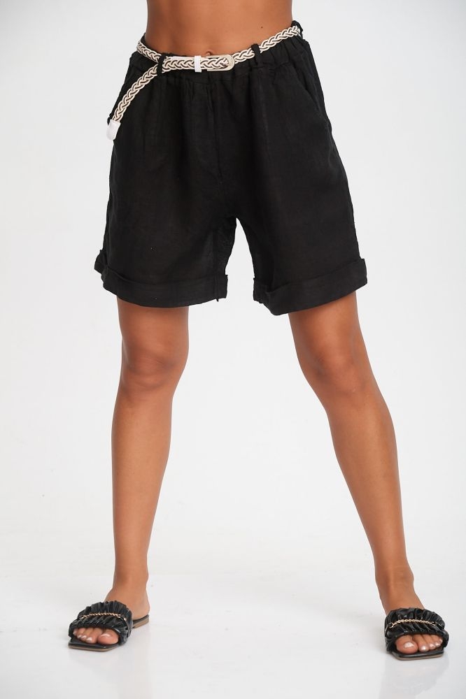 Βερμούδα Λινή Με Ζωνάκι