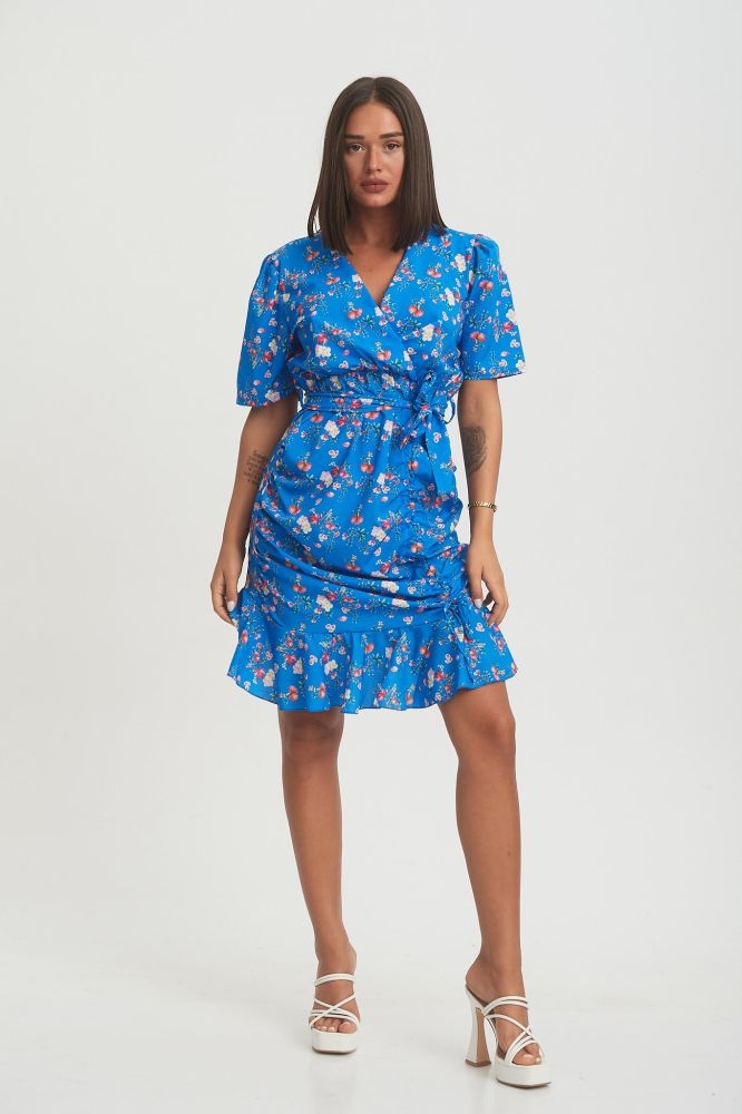 Φόρεμα Με Σούρα & Ανθάκια