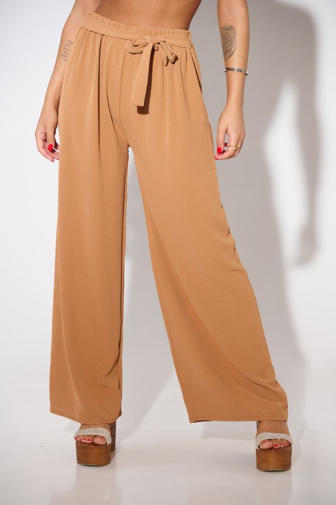 Παντελόνα Μονόχρωμη Με Ζώνη