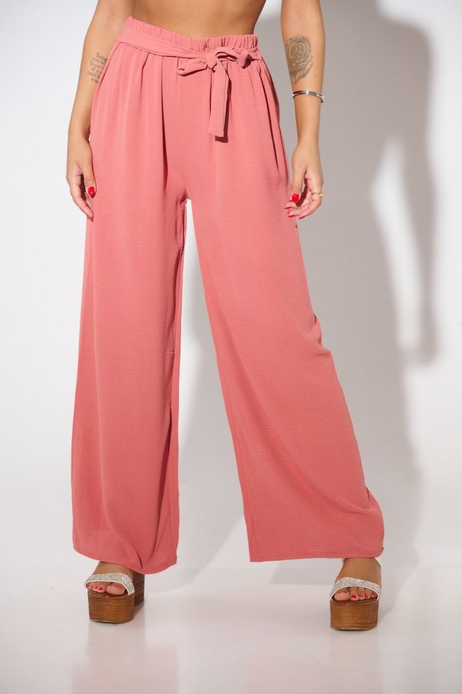 Παντελόνα Μονόχρωμη Με Ζώνη