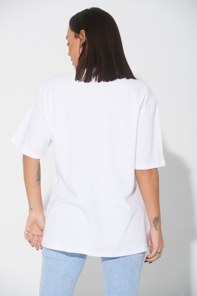 T-shirt Με Στρας Και Καρφίτσα