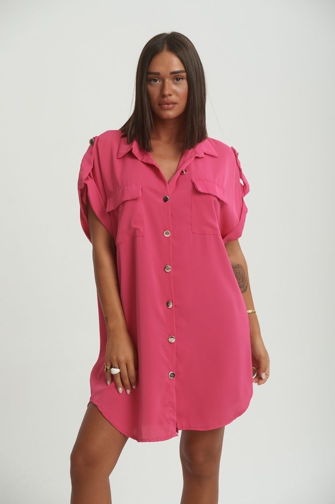 Φόρεμα Με Εξωτερικές Τσέπες