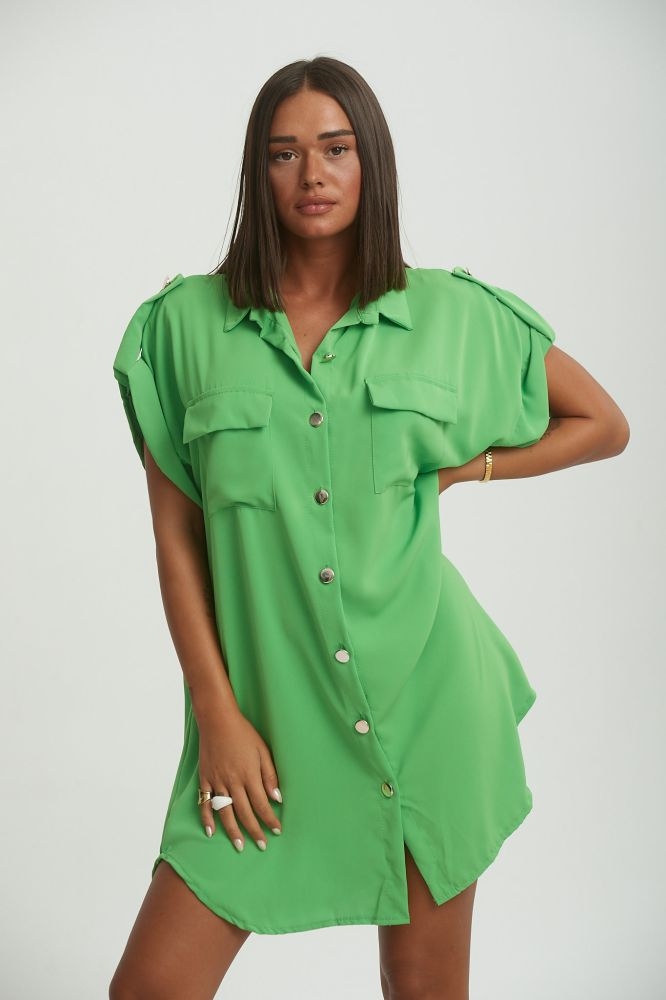 Φόρεμα Με Εξωτερικές Τσέπες