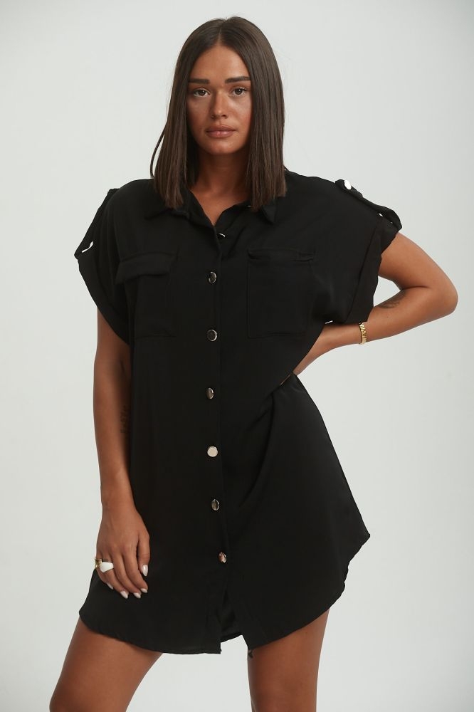 Φόρεμα Με Εξωτερικές Τσέπες