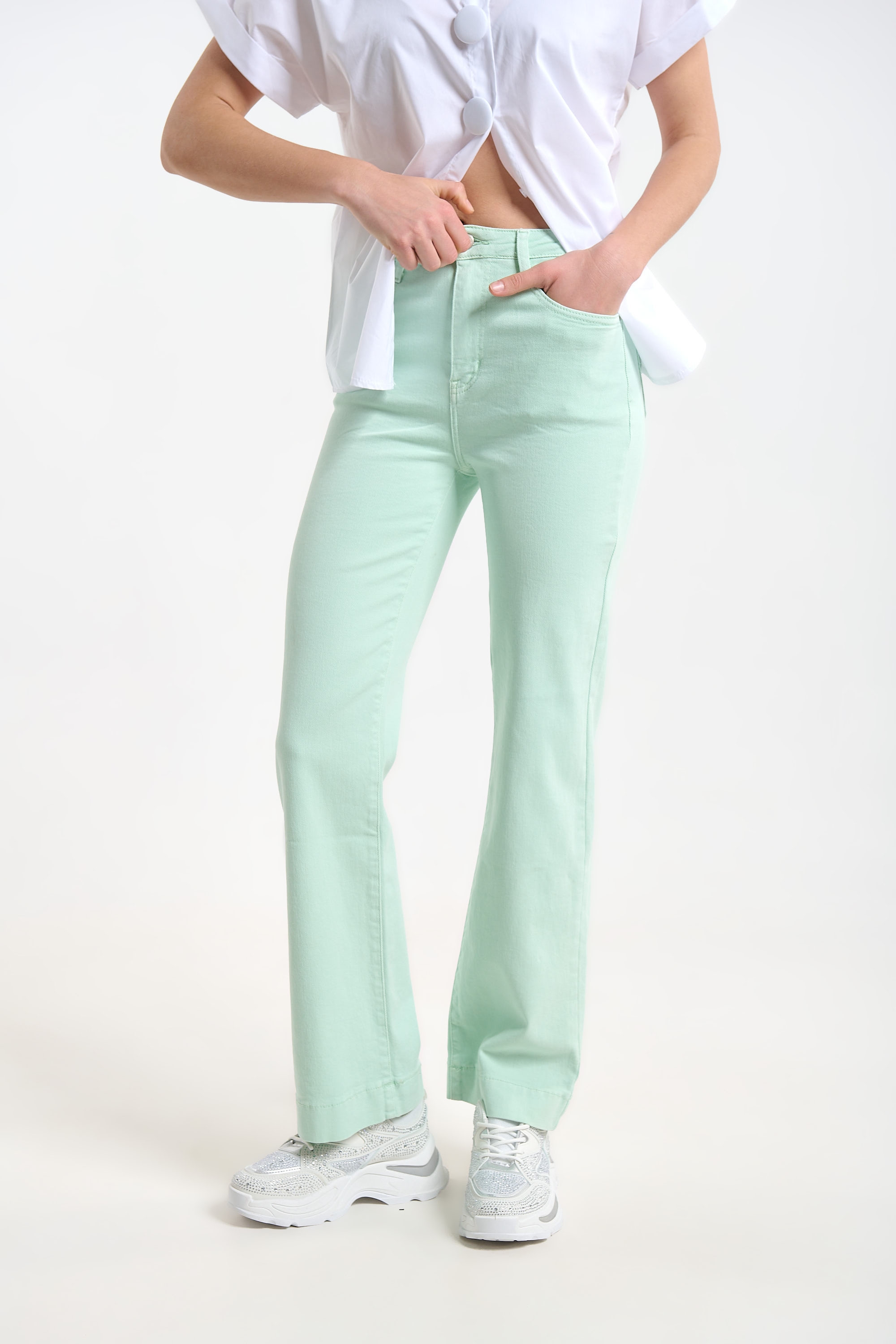 Plain Flared Jeans for Women