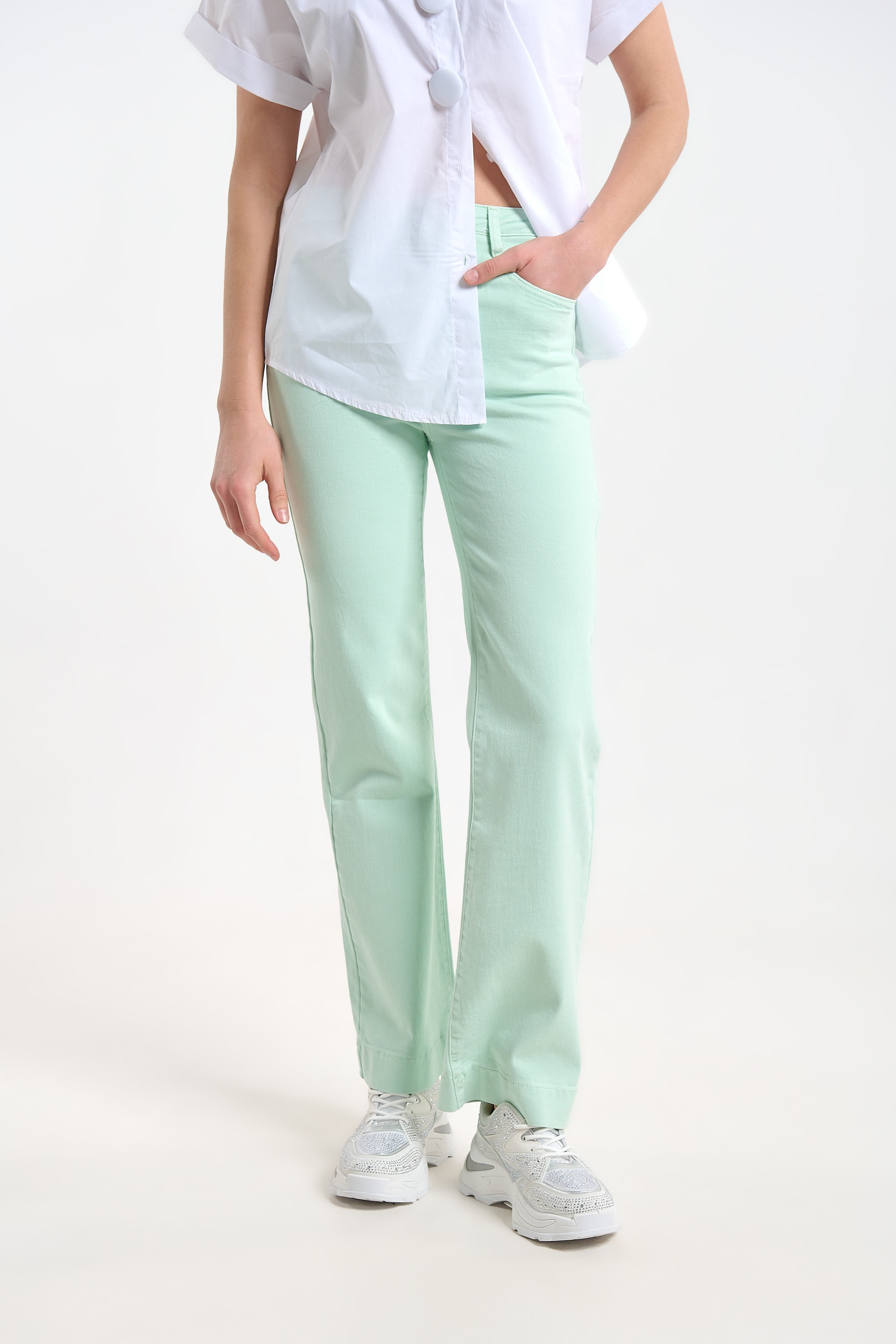 Plain Flared Jeans for Women