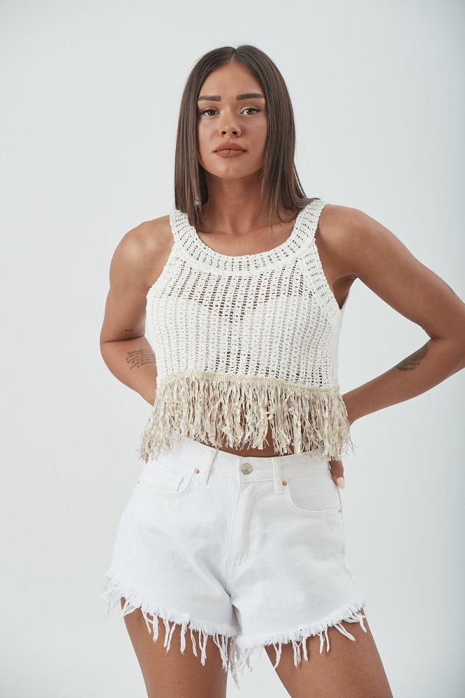 Τόπ Νημάτινο Με Κρόσσια