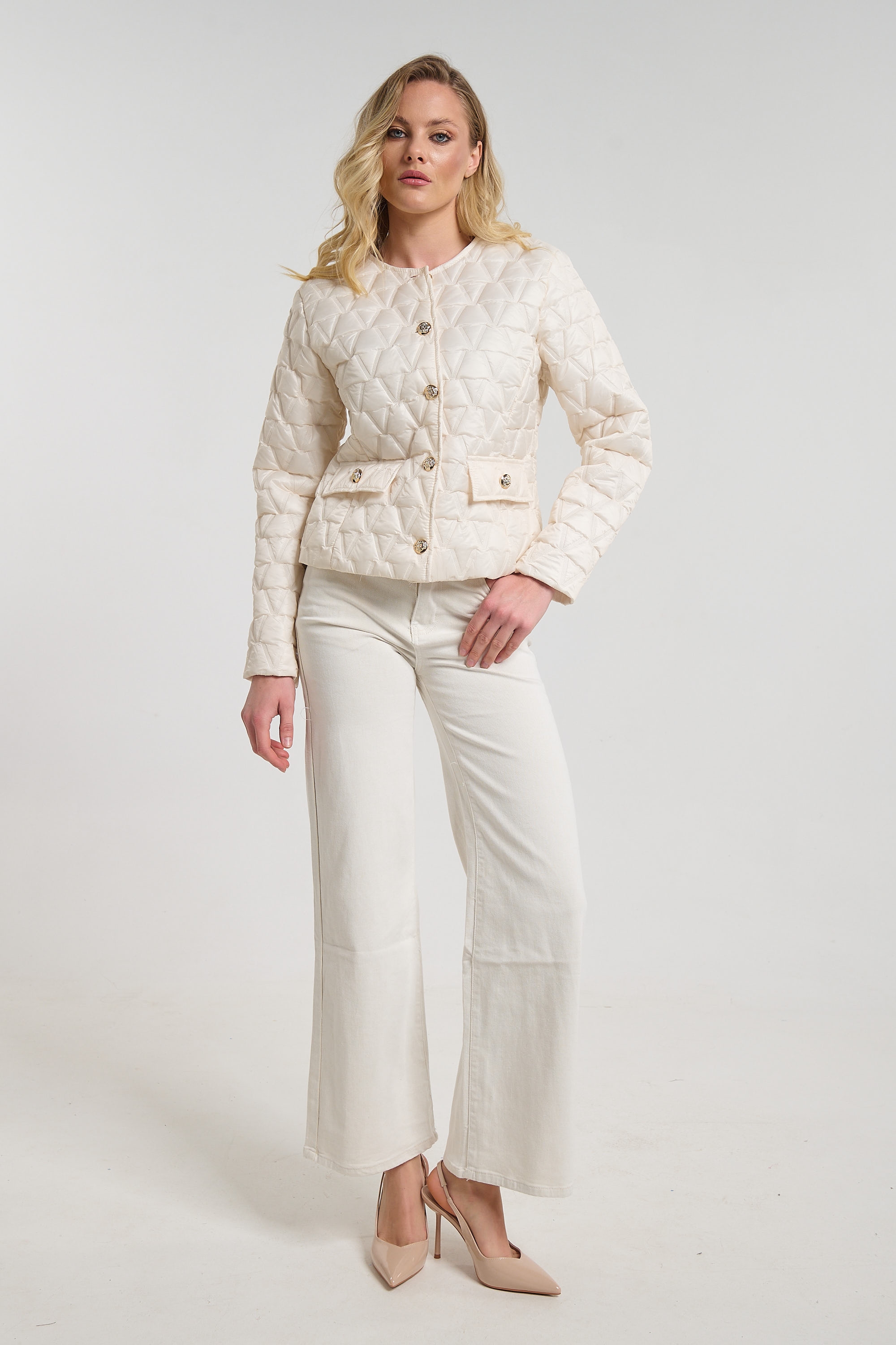 Rhinestone Back Pocket Flared Jeans for Women