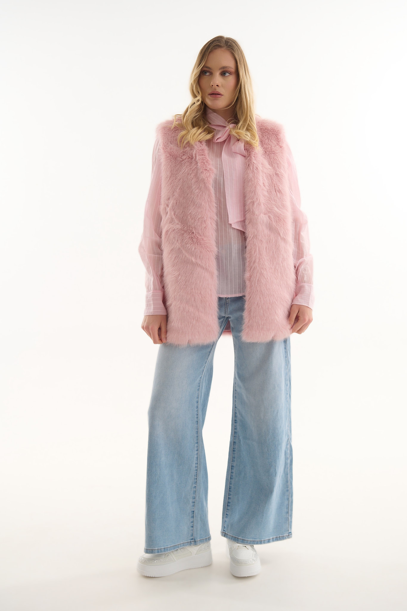 Γουνάκι Αμάνικο με Ανάποδη Τρίχα