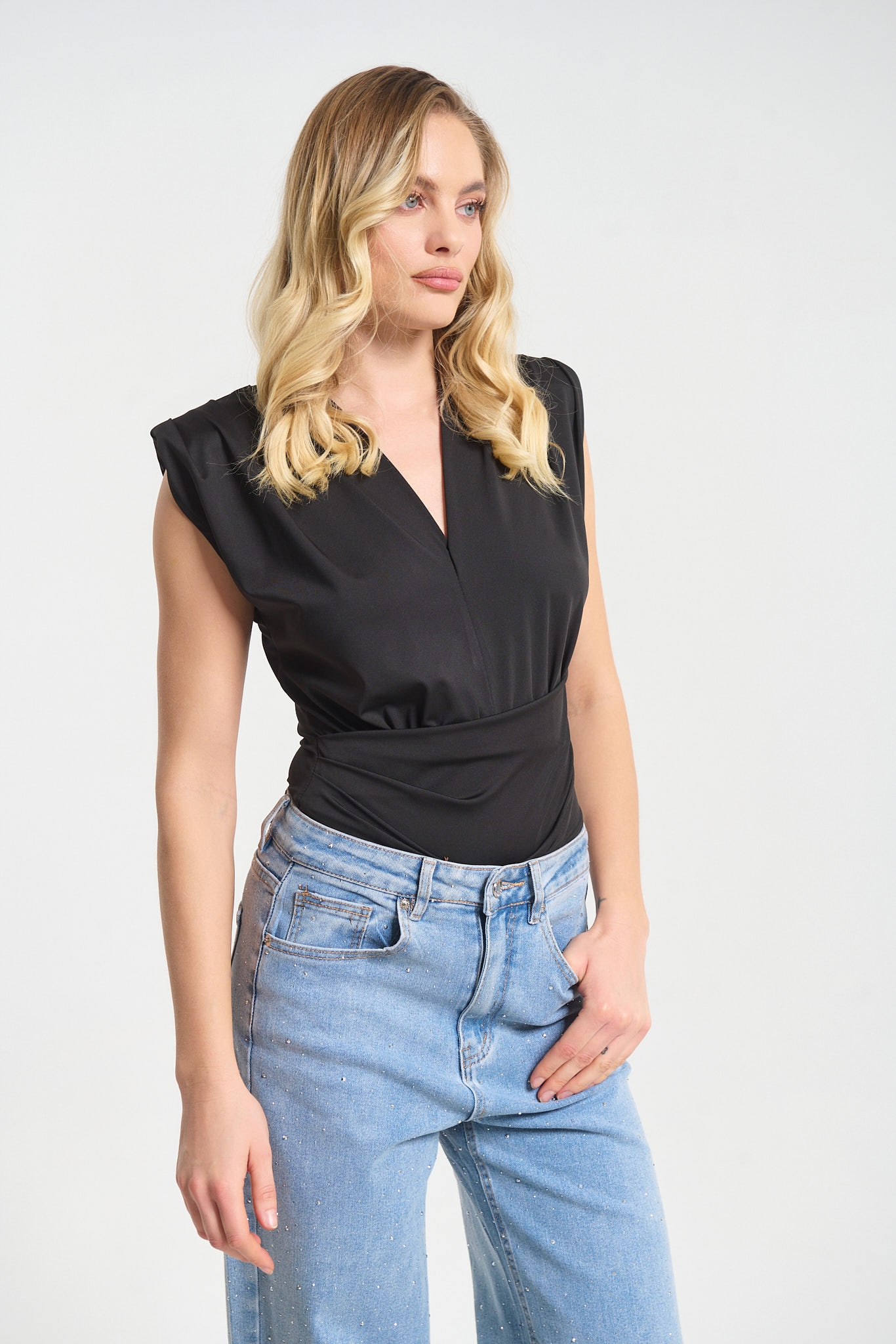 Shoulder Pads Sleeveless bodysuit