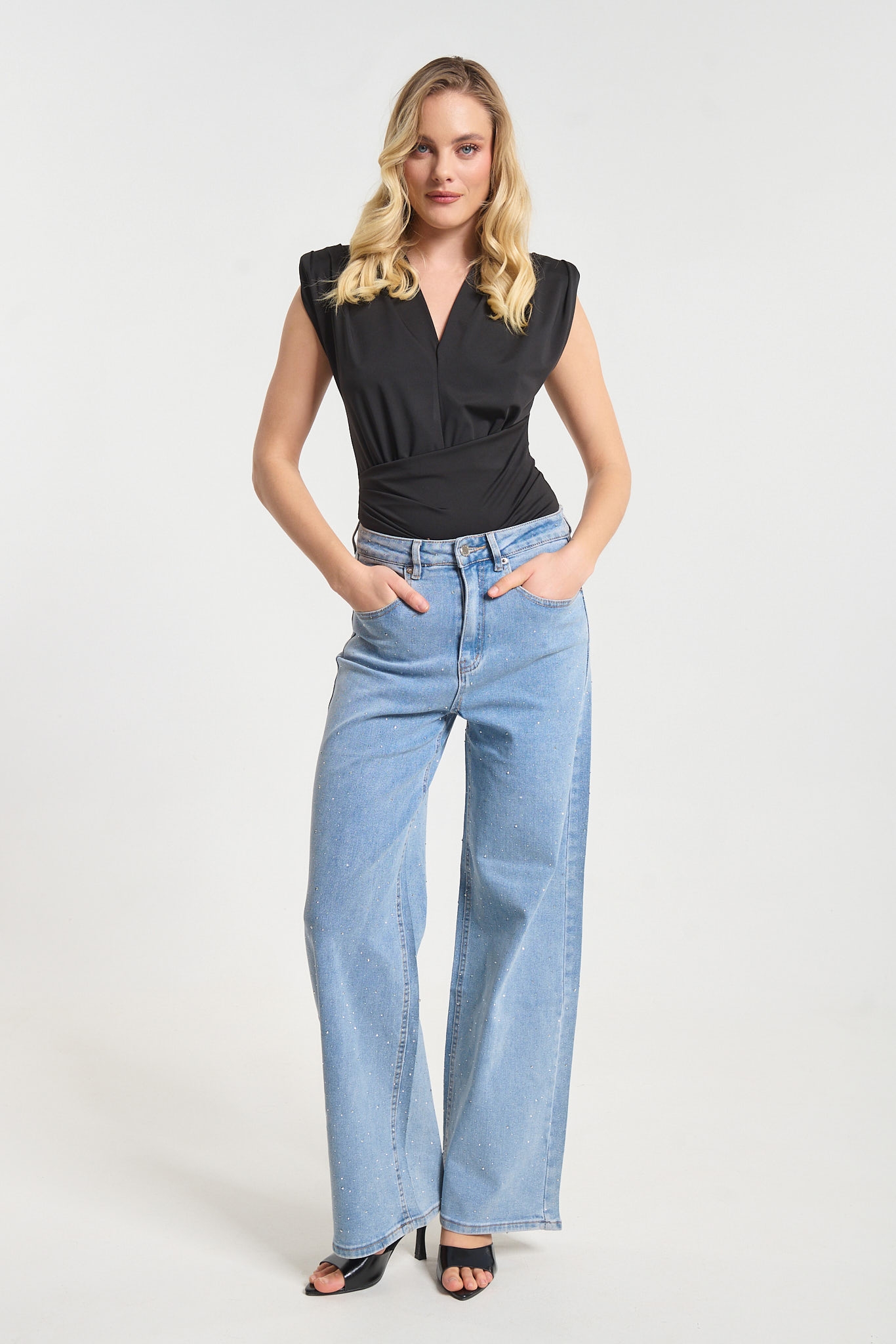 Shoulder Pads Sleeveless bodysuit