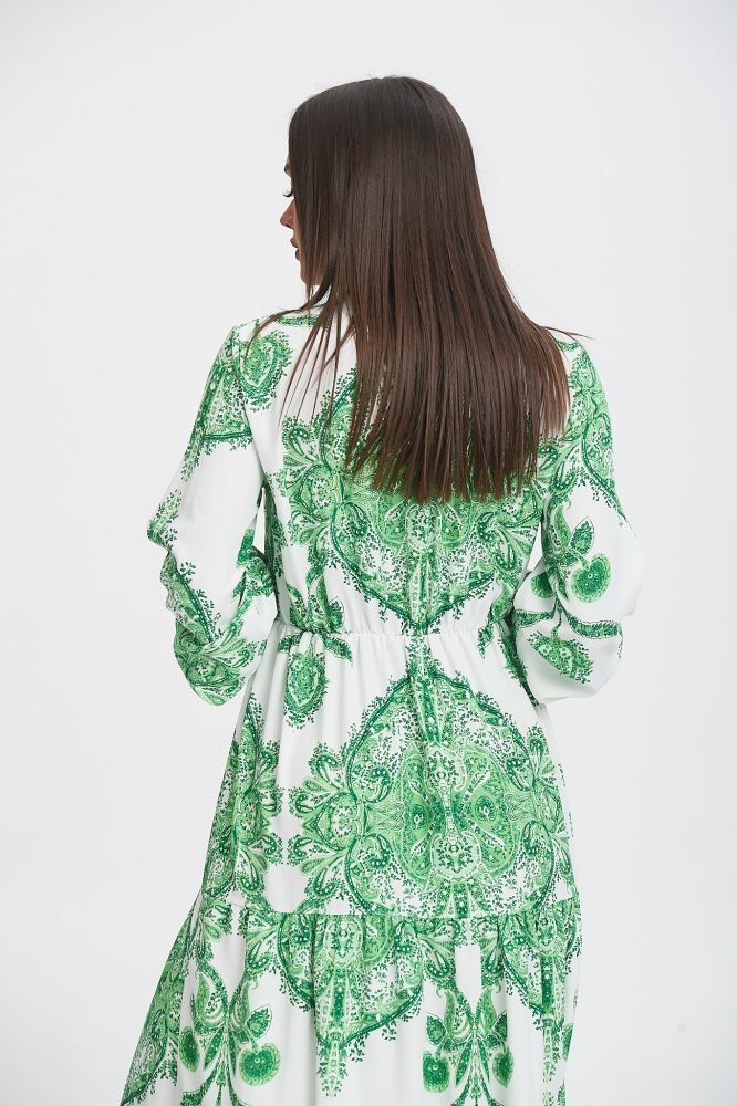 Φόρεμα Με Λαχούρ Με Κουμπιά Maxi